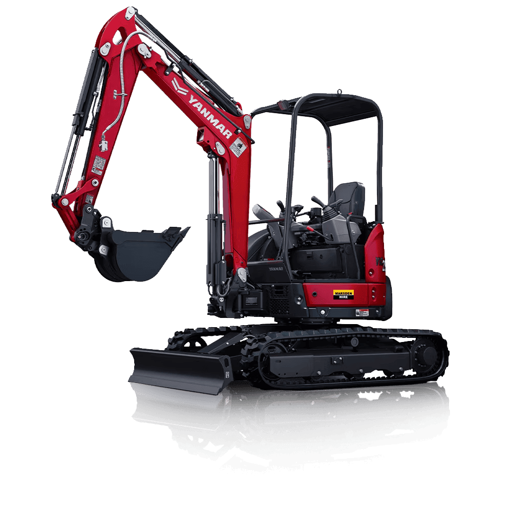 Yanmar mini excavator for dry hire at Marsden Hire.