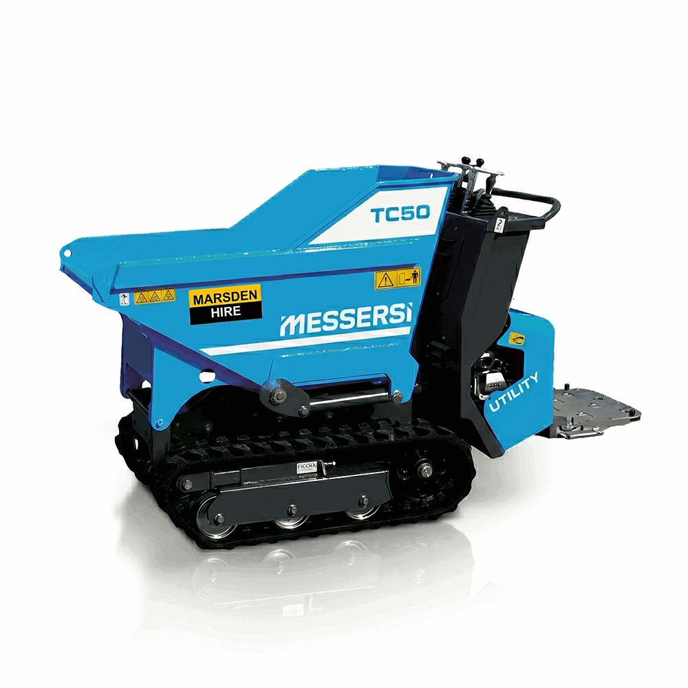 Mini dumper machine for hire at Marsden Hire, compact and versatile.